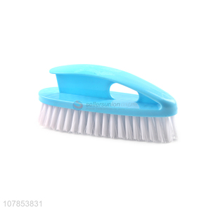 New arrival blue plastic soft brush household laundry brush with handle