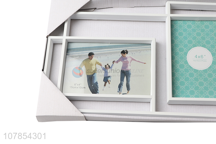 Factory supply family wall picture frame hollow combination photo frame