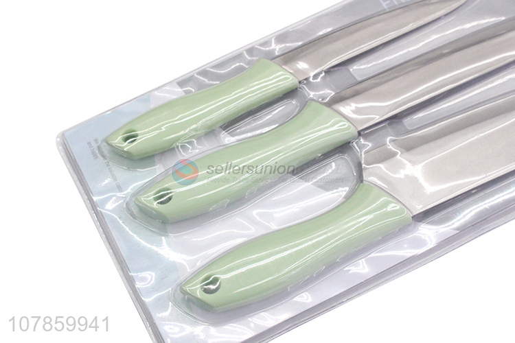 Good wholesale price stainless steel kitchen knives three-piece set