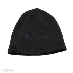 Most popular black fashion knitted hat for men and women