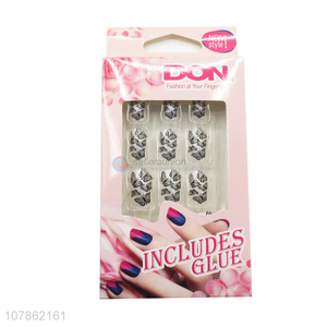 New Style Full Cover Pre-Glued Artificial Nails Set