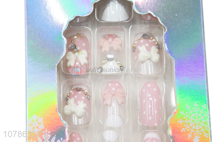 Diy 3D False Nails Art Tips Artificial Nails Set