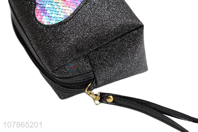 Hot products rectangular sequin makeup bag storage bag wholesale