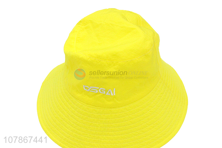Good quality yellow outdoor sun cap children quick-drying fisherman hat