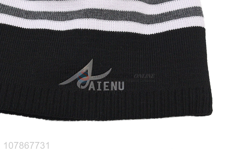 Hot sale fashion outdoor sports knitted hat winter cold-proof melon hat