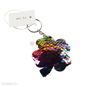 Good Sale Colorful Sequins Key Chain Cheap Key Ring