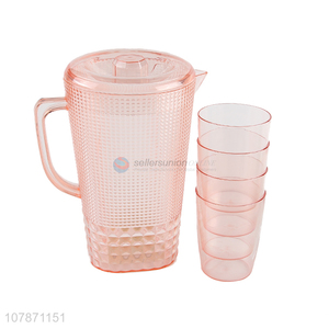 New arrival trendy food grade plastic water jug with 4 cups