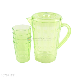 Hot products daily use plastic water jug set with 4 cups