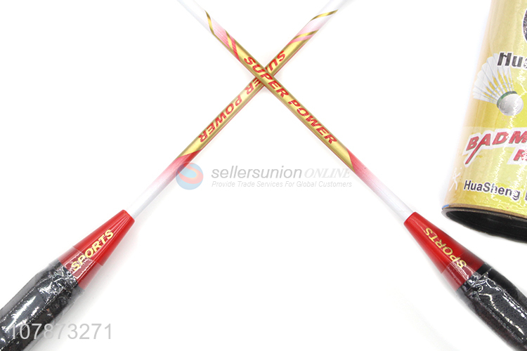 Wholesale cheap price high elastic training badminton racket