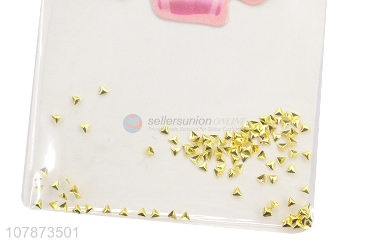 Hot sale golden triangle nail art decoration accessories wholesale