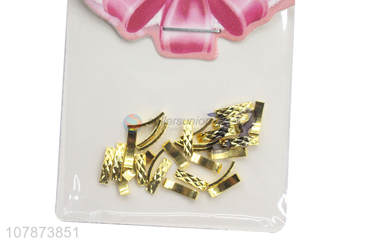 High quality golden patch fashion metal nail art DIY jewelry