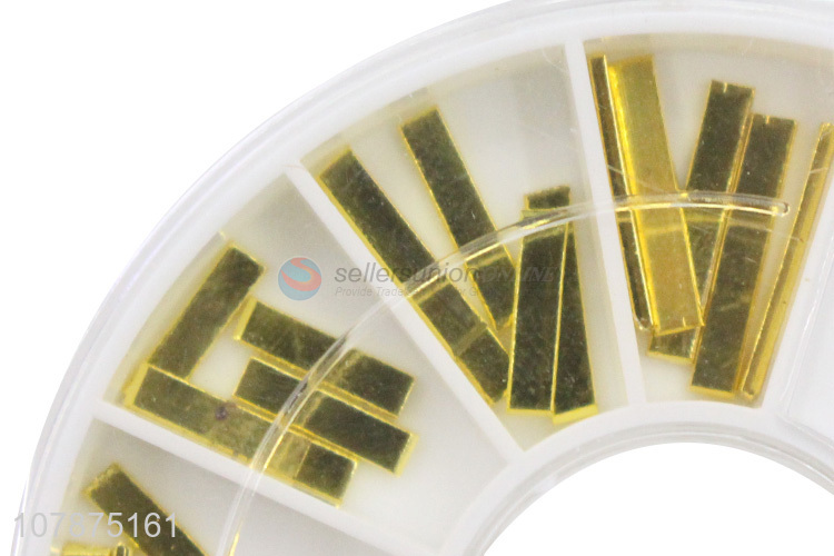 Good wholesale price golden DIY nail art accessories nail jewelry