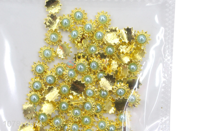 Latest Arrival Golden Nail Sticker Metal Jewelry Rhinestone Nail Art DIY Accessories