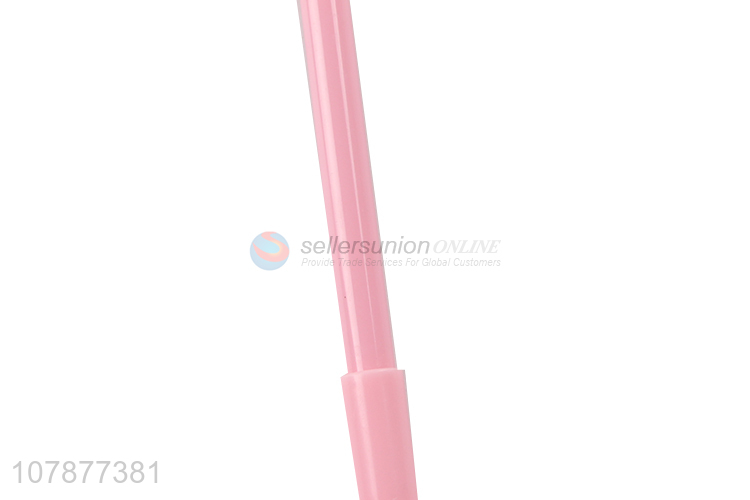 Hot sale pink plastic writing pen creative cartoon toy pen with cover