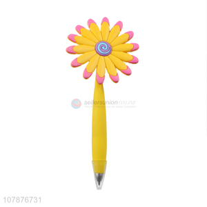 Yiwu wholesale yellow chrysanthemum cartoon ballpoint pen