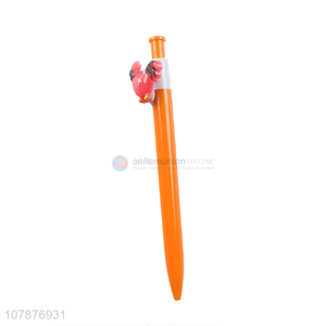 China wholesale orange cartoon universal plastic ballpoint pen