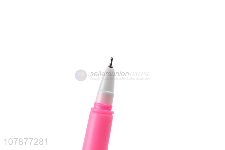 High quality pink creative carrot plastic signature pen