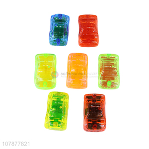 Hot sale transparent toy plastic pull back car toy 