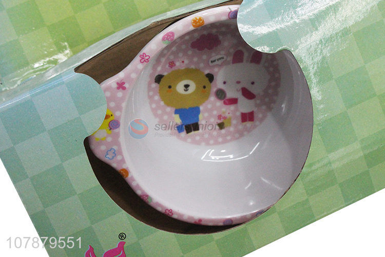 China manufacturer cute baby melamine dinnerware set kids tableware set