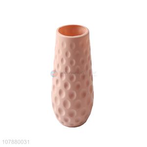 China manufacturer simple plastic imitation ceramic flower vase for decor