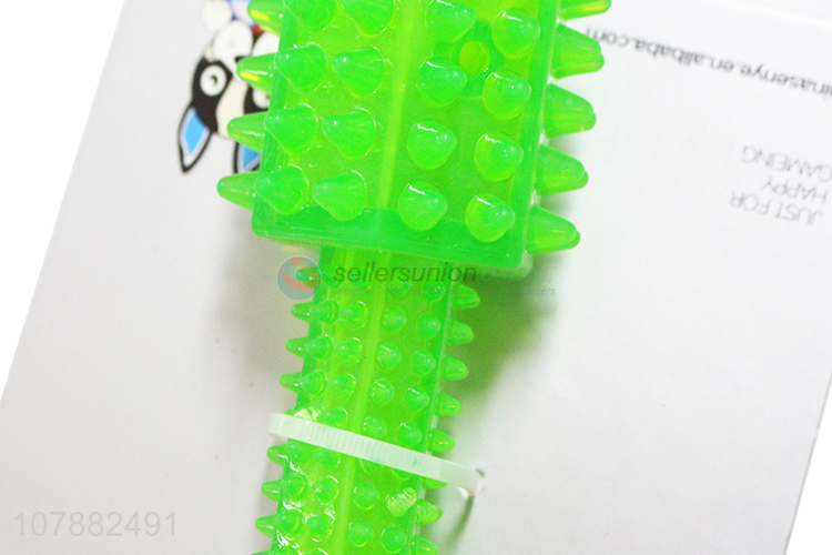 Hot Sale TPR Thorn Dumbbell Dog Chew Toy Pet Teeth Cleaning Toy