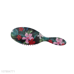 Wholesale floral printing household scalp massage comb for women