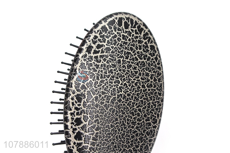 New arrival scalp paddle comb airbag crackle handle hair brush