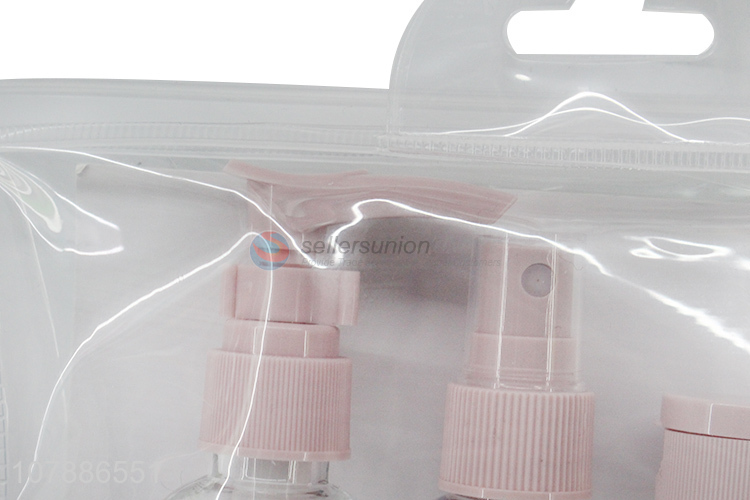 Good quality transparent plastic portable spray bottle set