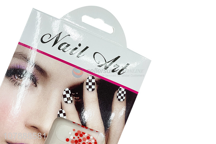 Good quality colorful dots nail polish strips nail wraps stickers