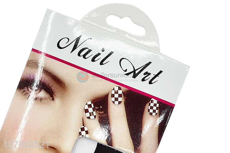 High quality cool glitter nail wraps waterproof nail polish strips