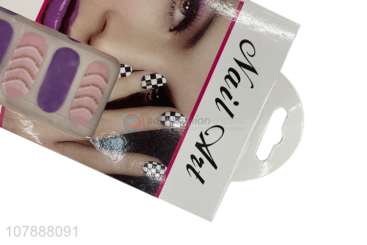 Hot sale nail art supplies shimmer nail wraps nail decoration