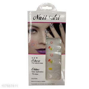 Most popular spring and summer flower pattern nail polish strips