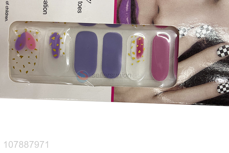 Recent design nail polish strips nail decals nail art stickers