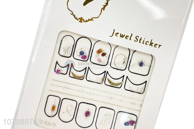 New Arrival Jewel Nail Art Stickers Nail Wraps For Girls