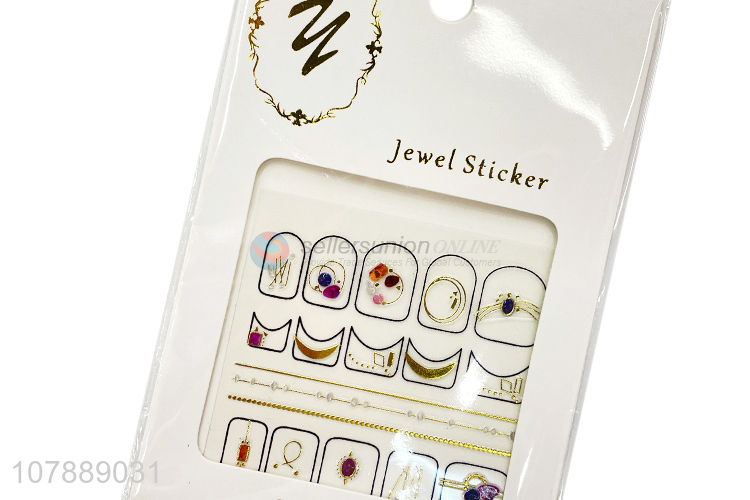 Promotional Delicate Jewel Nail Sticker Nail Decals For Women