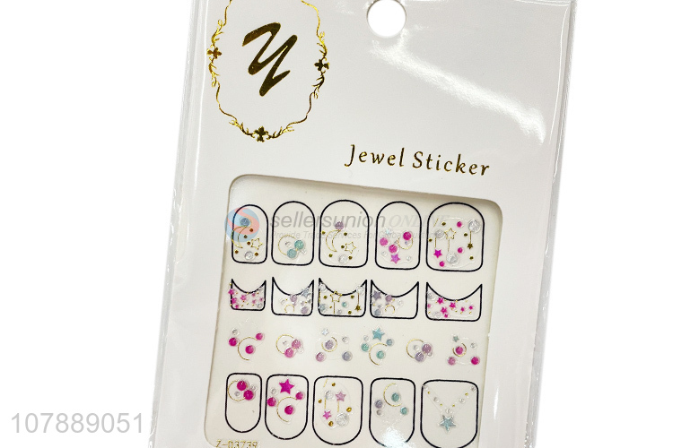 Factory Direct Sale Fashion Jewel Nail Sticker Ladies Nail Decals