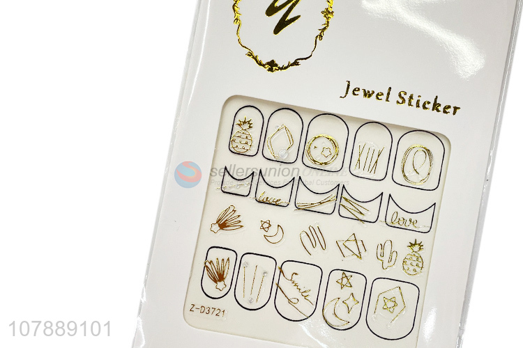 Wholesale Creative Design Jewel Nail Stickers Adhesive Nail Decals