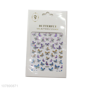 China factory wholesale multicolor butterfly stickers paper nail stickers