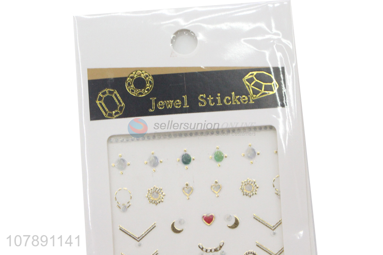 Factory direct sale multicolor creative mini paper nail stickers for ladies