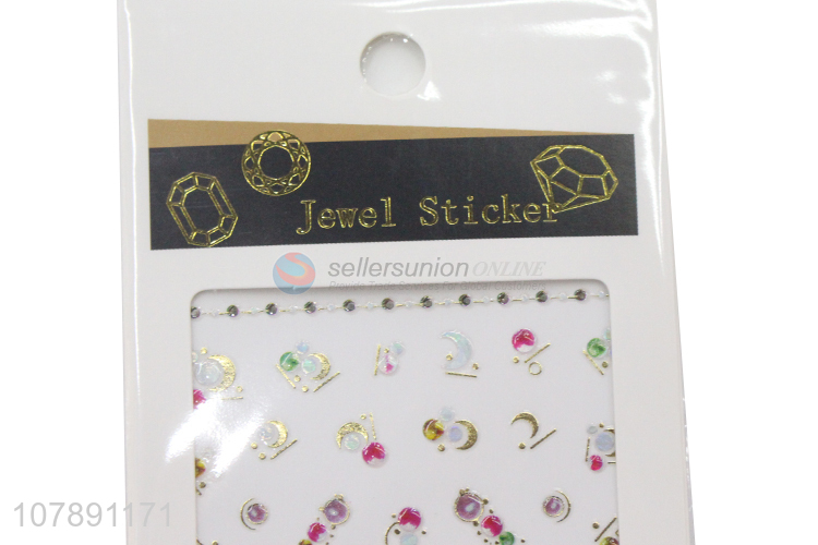 High quality creative style ladies multicolor paper nail stickers set