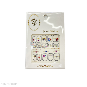 Good wholesale price creative retro nail art stickers rhinestone for ladies