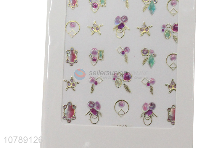 Hot selling multicolor creative paper decoration nail art sticker