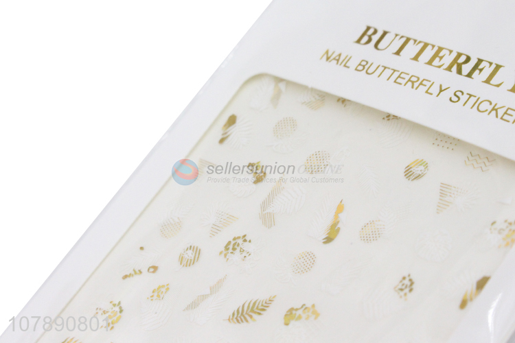 Yiwu direct sale golden paper nail decoration sticker set