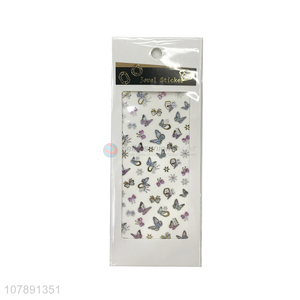 New Arrival multicolor Paper Butterfly Nail Art Decorative Sticker