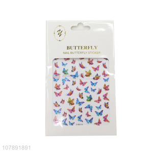 Wholesale cheap price colourful butterfly nail art stickers