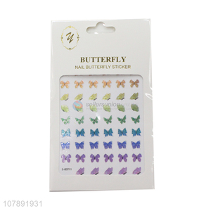 Good sale cheap price decorative women nail butterfly stickers