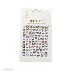 New arrival waterproof nail butterfly stickers for sale