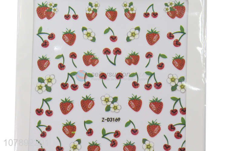 Factory supply fruit pattern women nail art stickers for decoration