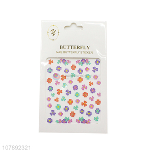 High quality colourful flower pattern nail art stickers for sale