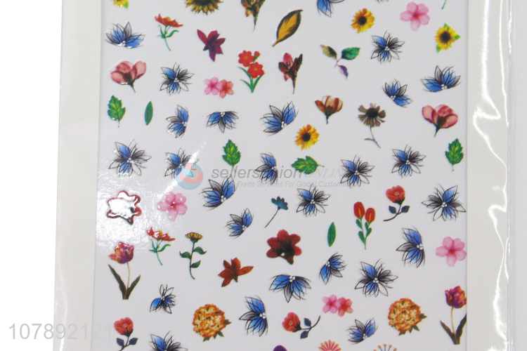 China factory colourful durable women nail art wraps stickers
